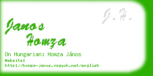 janos homza business card